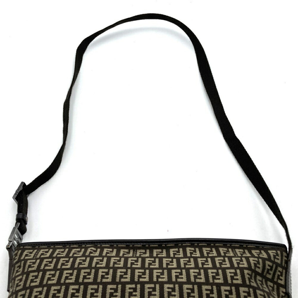Fendi Brown Canvas Shoulder Bag