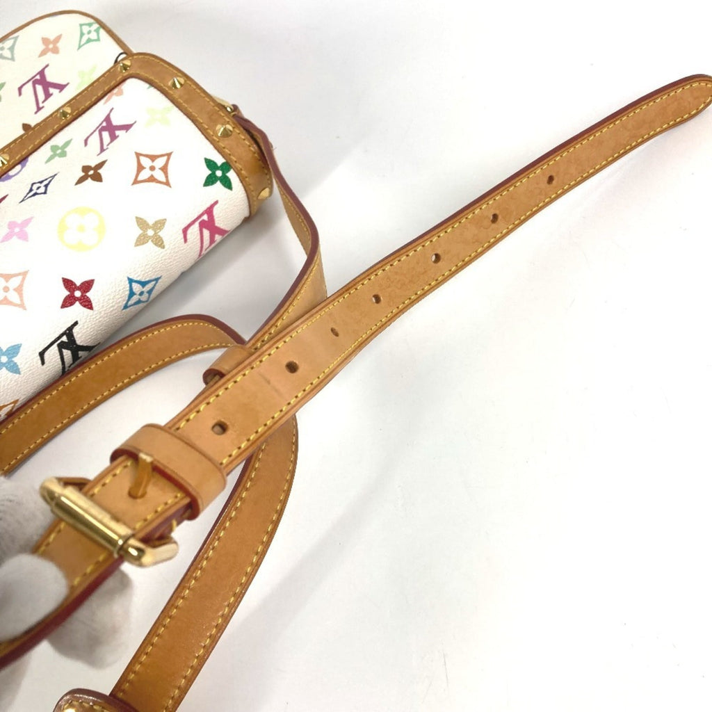 Louis Vuitton Blanc White Monogram Multicolore Pochette Shoulder Bag