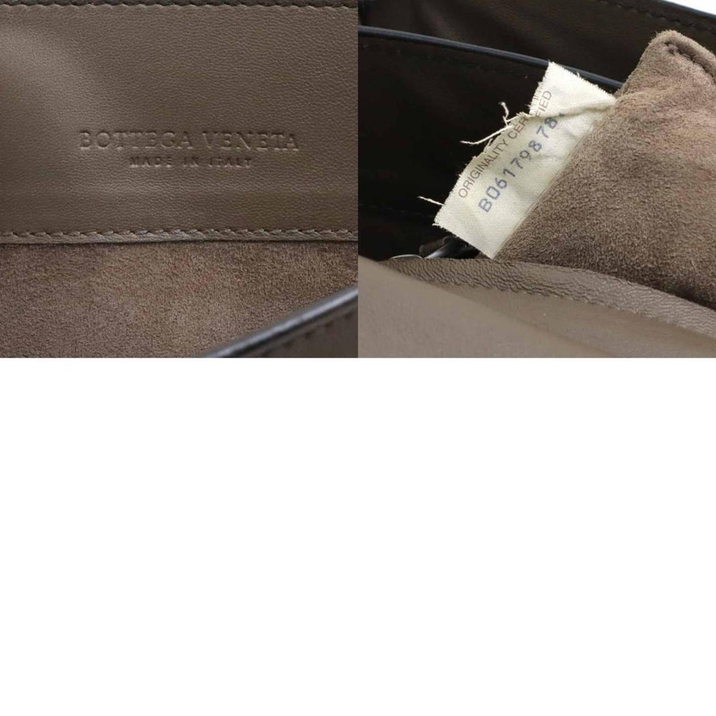 Bottega Veneta Black Brown Leather Clutch Bag