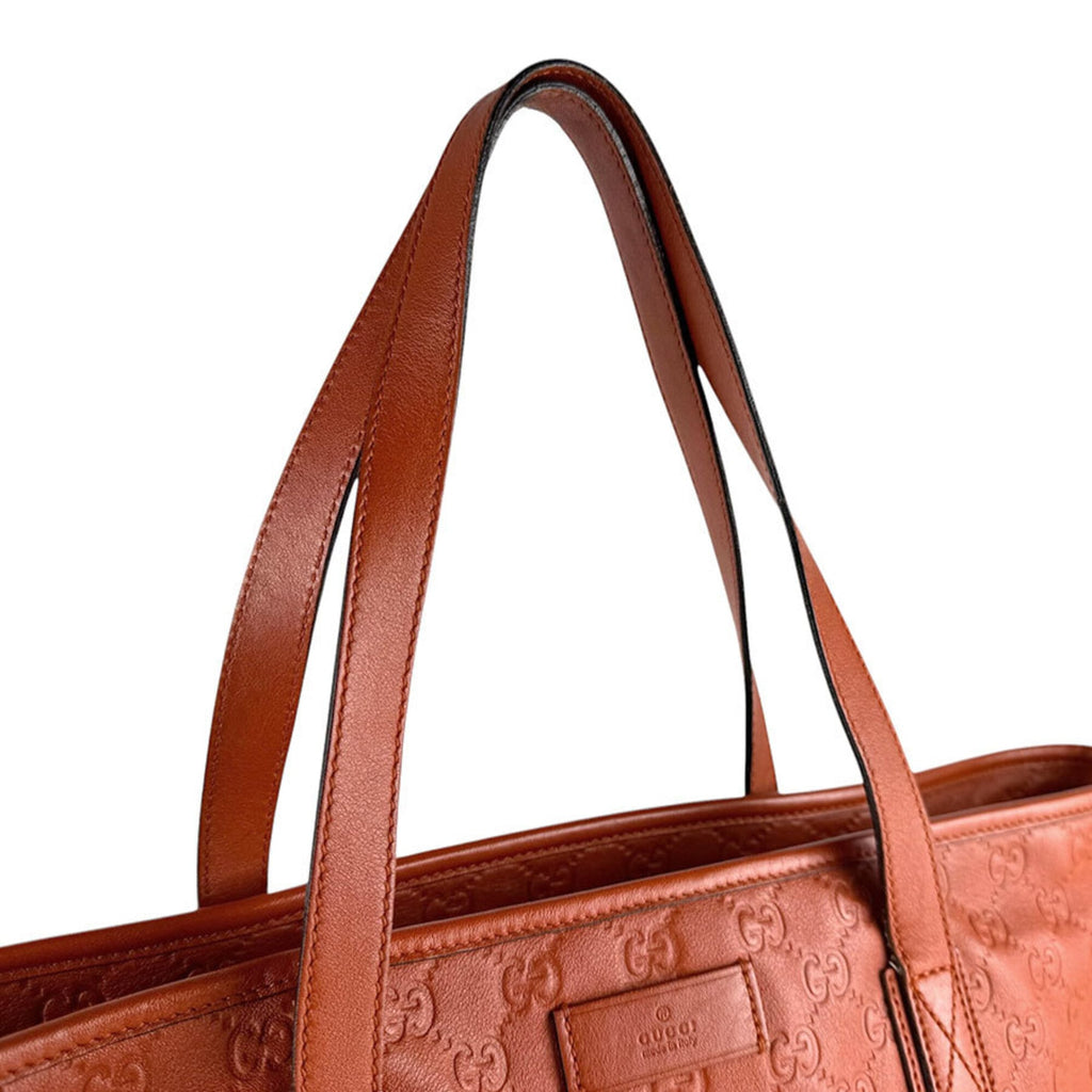 Gucci Orange Leather Handbag (Pre-Owned)