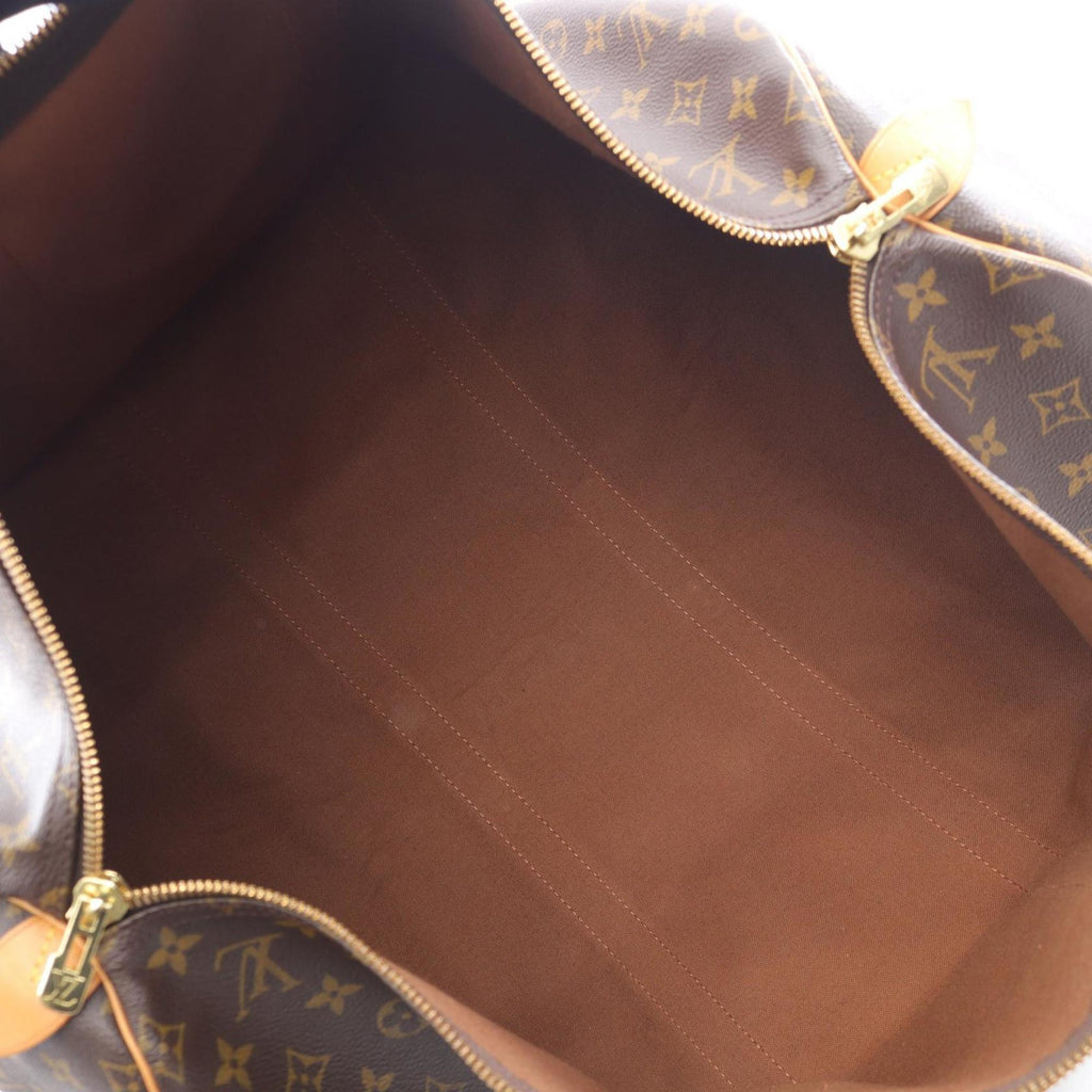 Louis Vuitton Brown Coated Canvas Pvc Monogram Leather Boston Bag