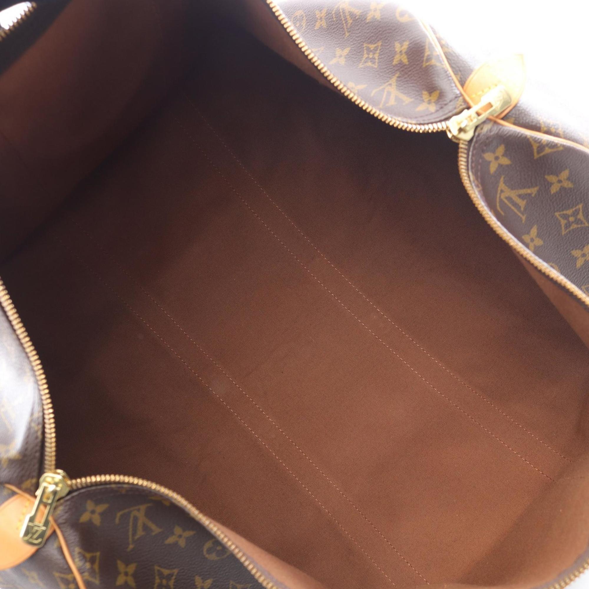 Louis Vuitton Brown Coated Canvas Pvc Monogram Leather Boston Bag