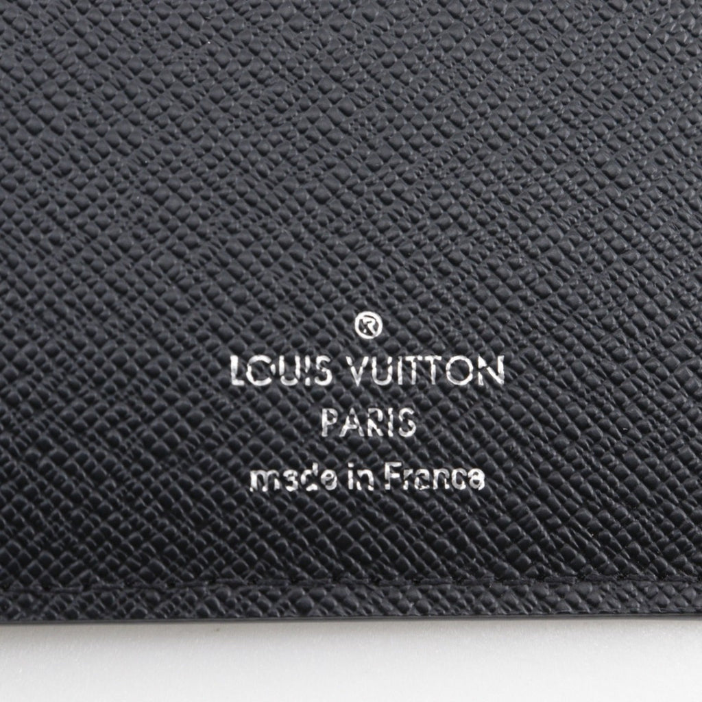 Louis Vuitton Taiga Black Noir Taiga Leather Long Wallet