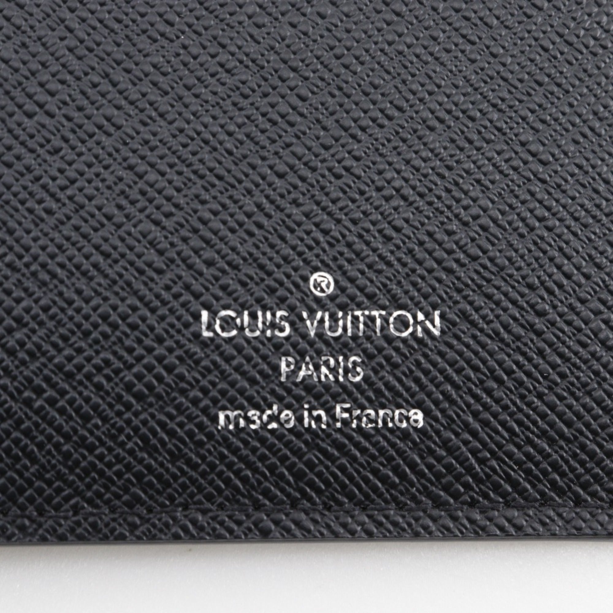 Louis Vuitton Taiga Black Noir Taiga Leather Long Wallet