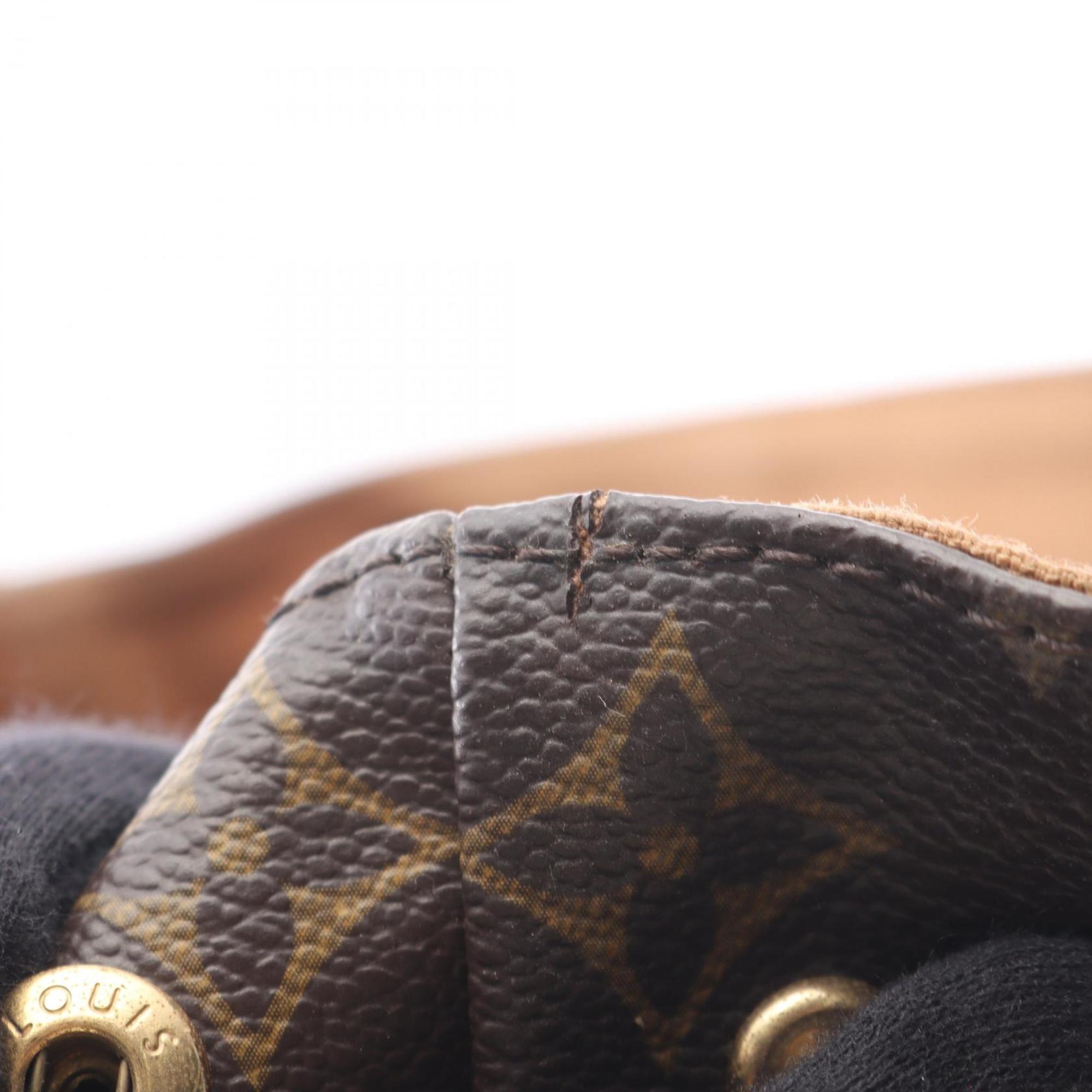Louis Vuitton Brown Coated Canvas Leather Tote Bag