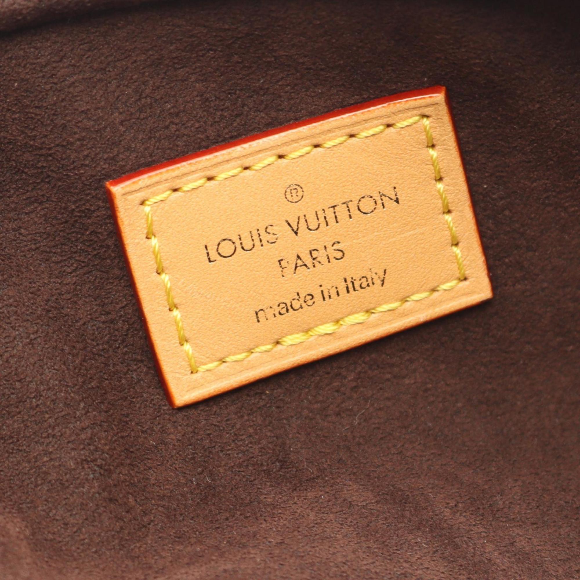 Louis Vuitton Brown Coated Canvas Leather Handbag