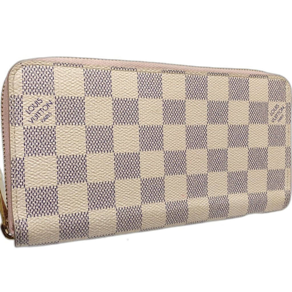 Louis Vuitton Damier Azur Damier Azur Rose Ballerine Damier Azur Long Wallet