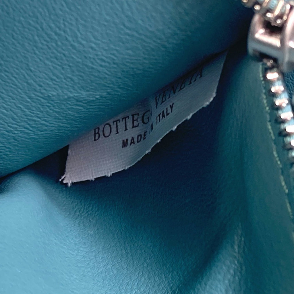 Bottega Veneta Blue Light Blue Green Leather Long Wallet (Bi-Fold)