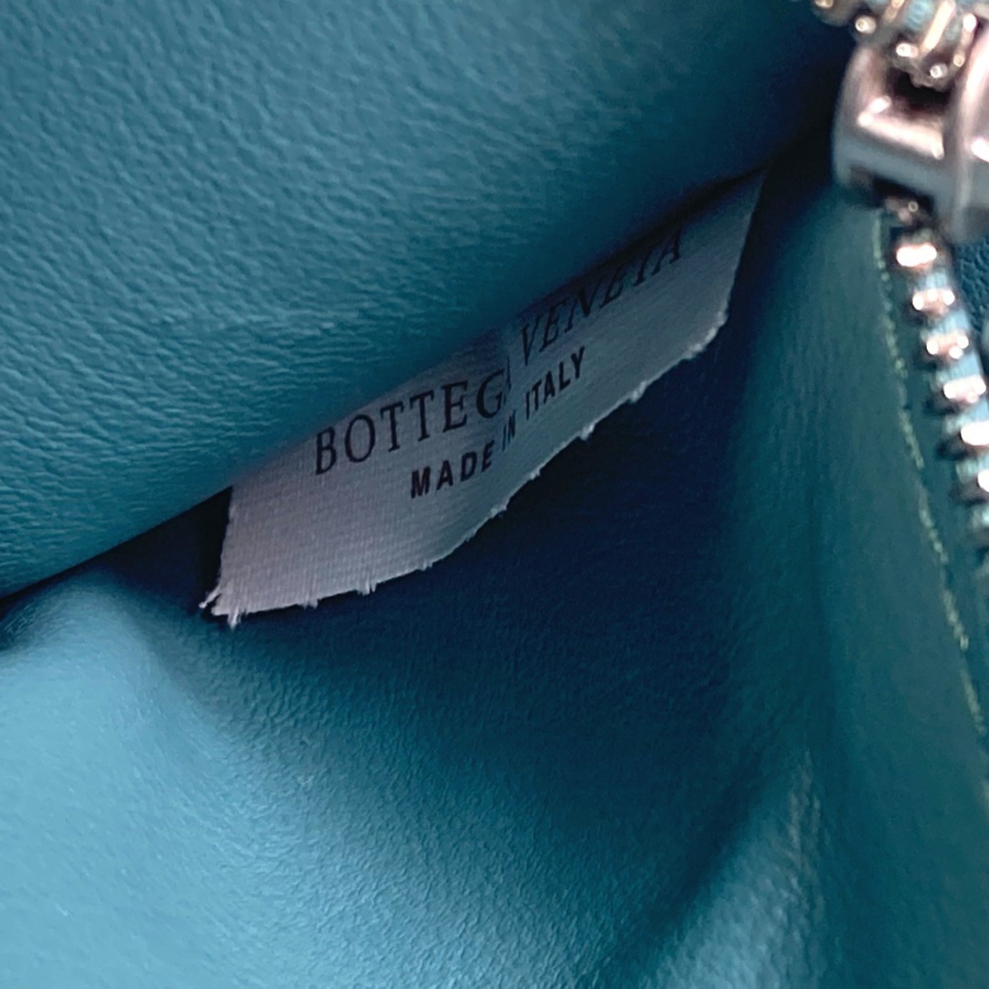 Bottega Veneta Blue Light Blue Green Leather Long Wallet (Bi-Fold)