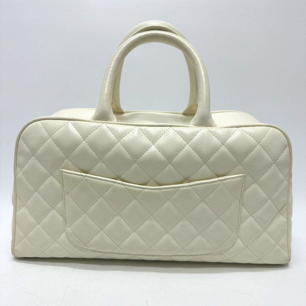 Chanel White Leather Handbag