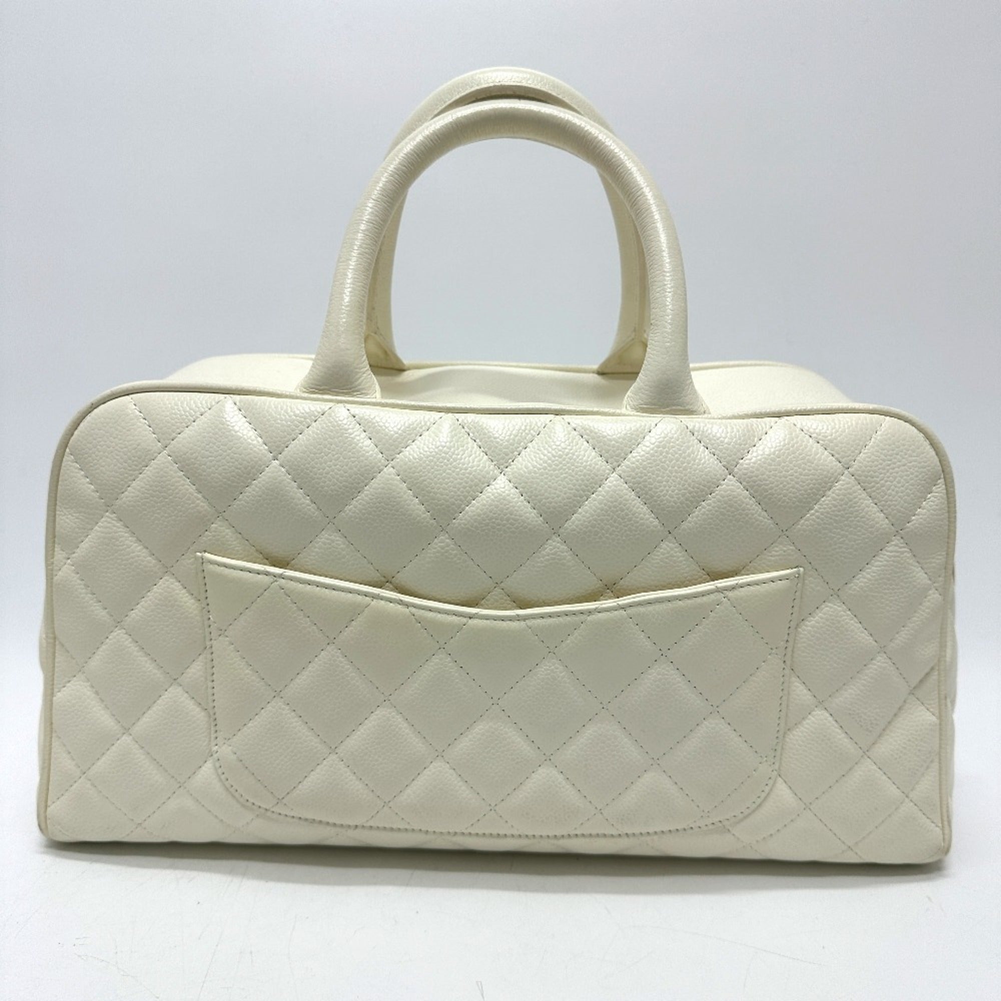 Chanel White Leather Handbag