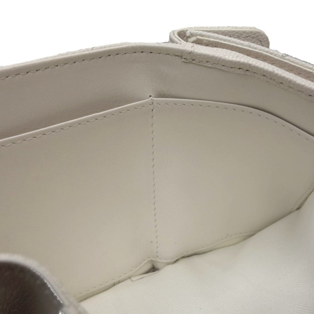 Chanel White Grained Calfskin Wallet (Tri-Fold)