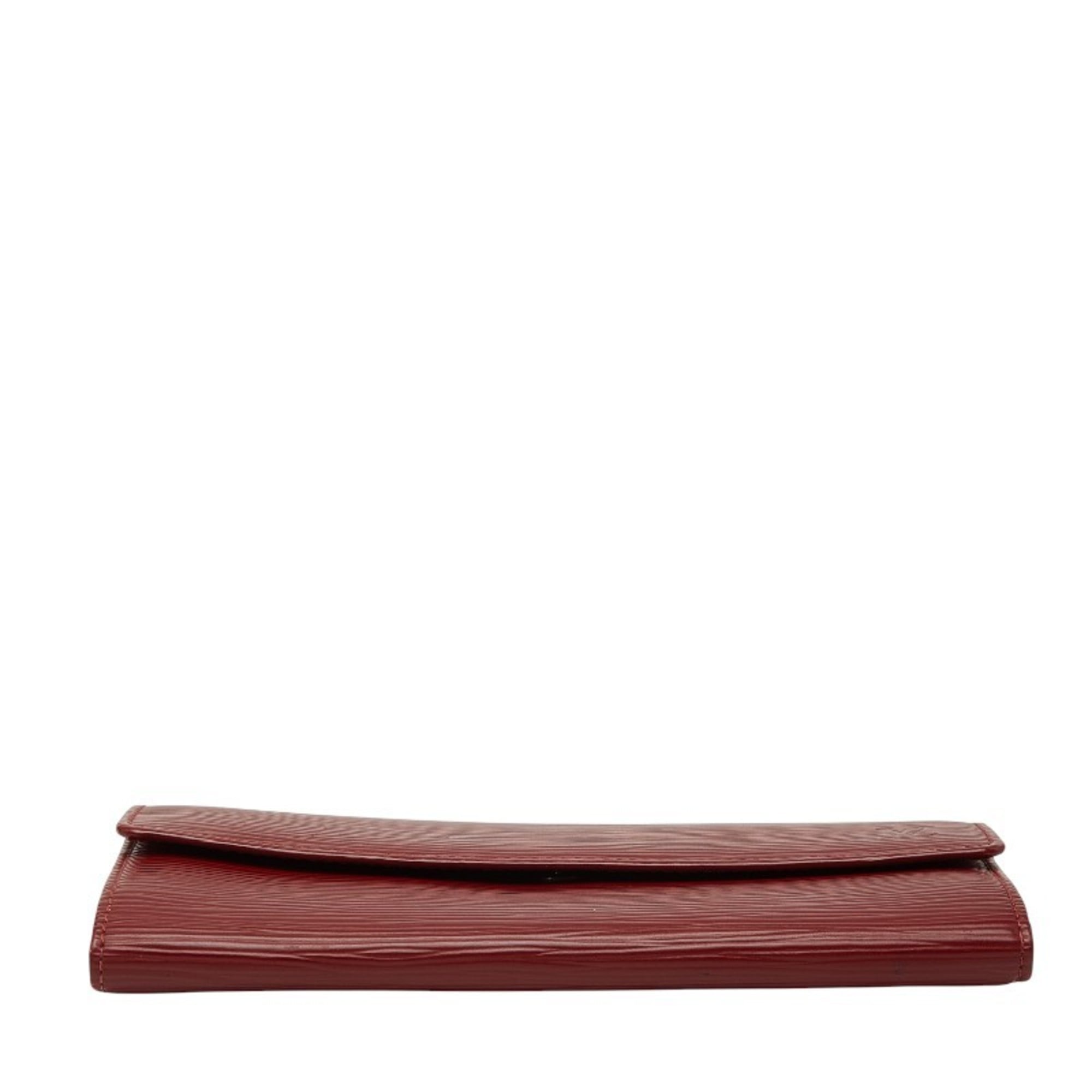 Louis Vuitton Red Color Cuir Ombre Leather Wallet