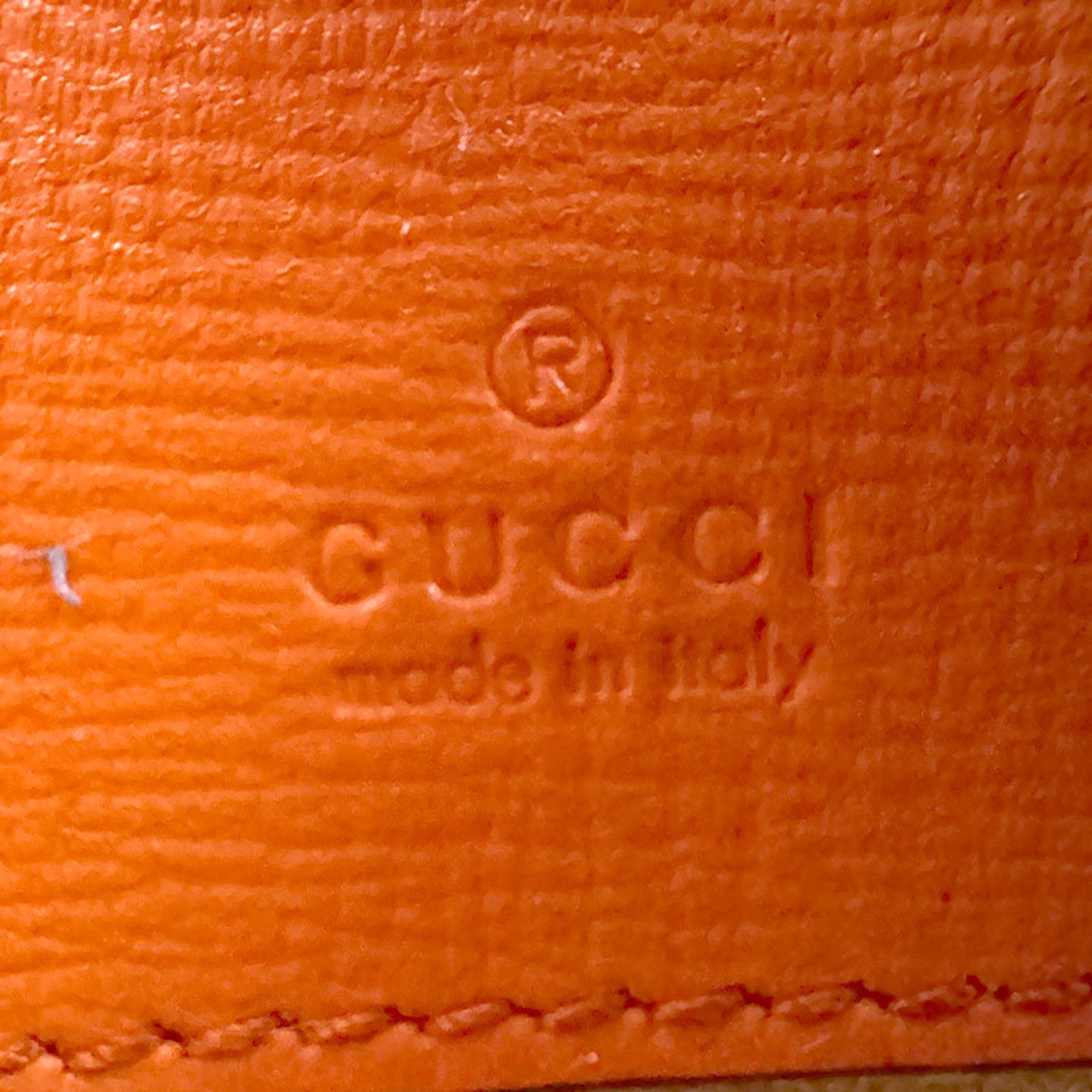 Gucci Orange Leather Shoulder Bag (Pre-Owned)
