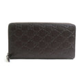 Gucci Dark Brown Leather Long Wallet (Bi-Fold) (Pre-Owned)