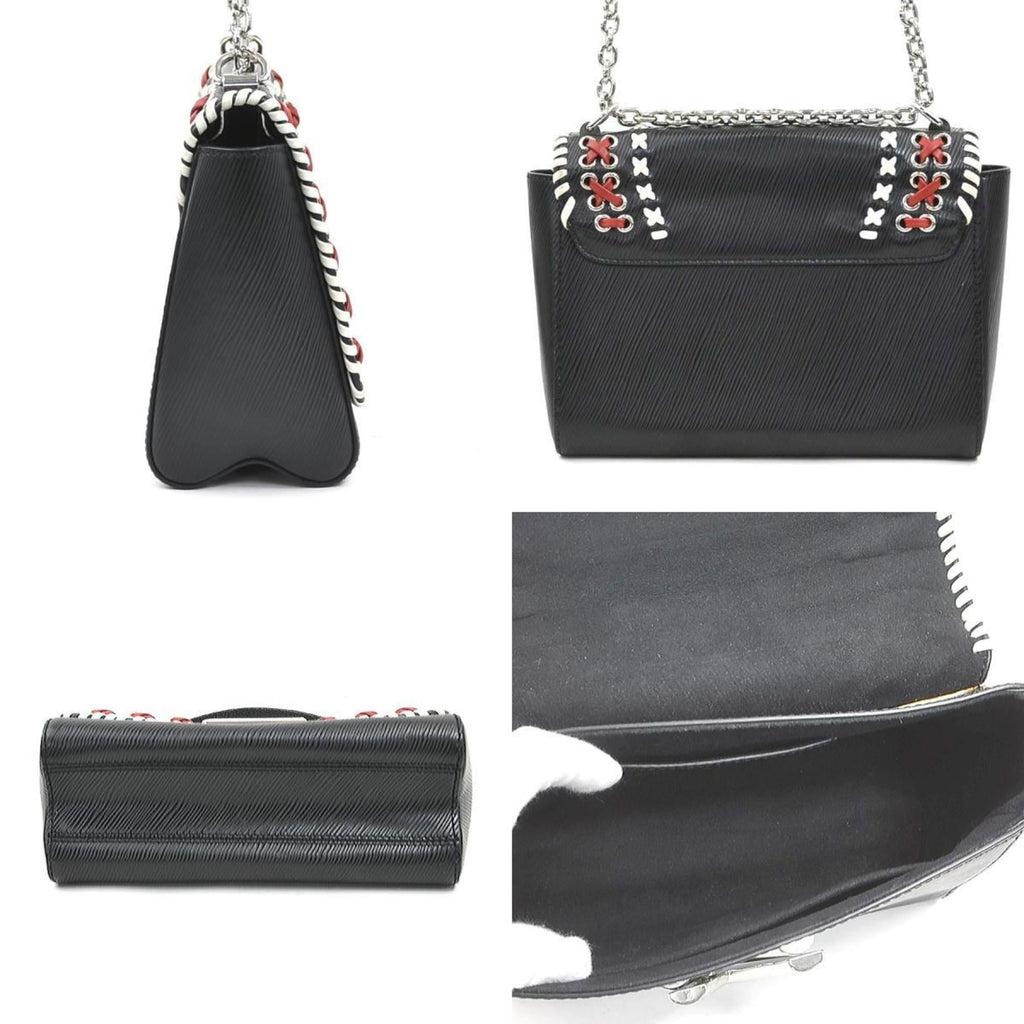 Louis Vuitton Black Red Color White Epi Leather Shoulder Bag