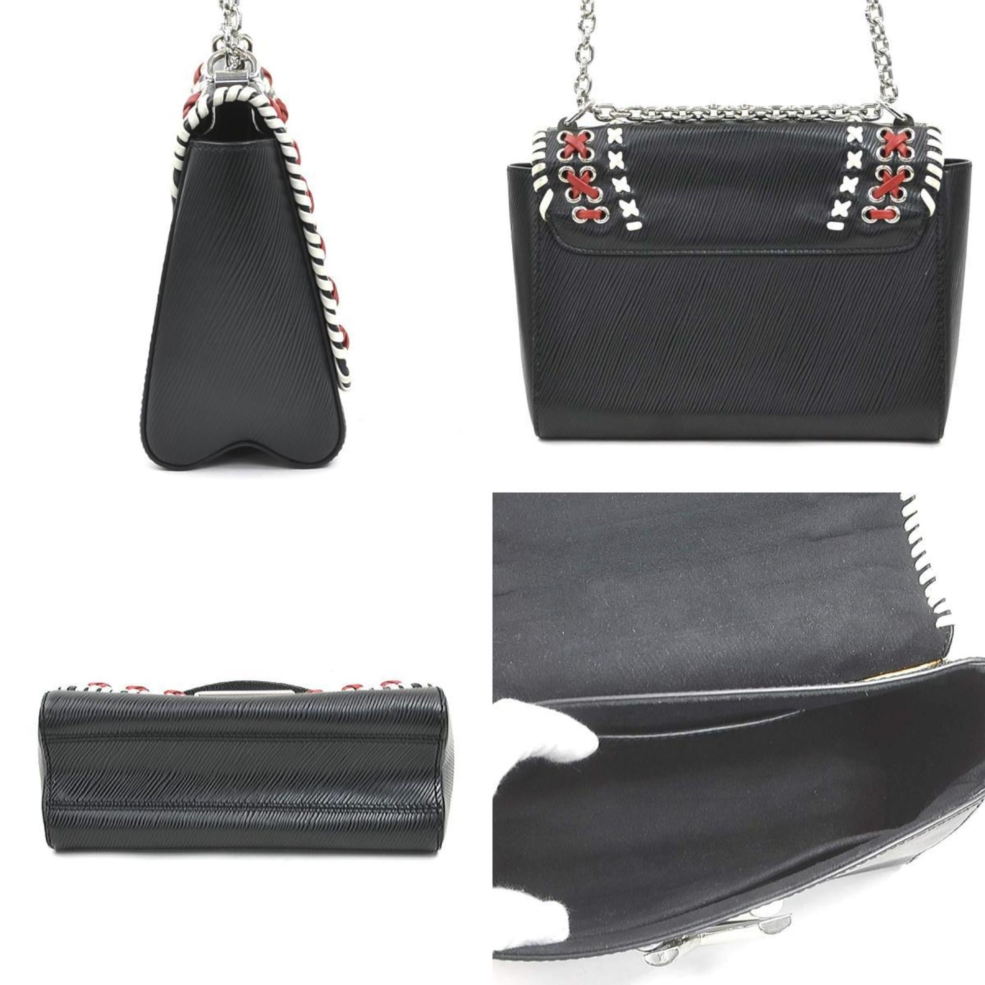 Louis Vuitton Black Red Color White Epi Leather Shoulder Bag
