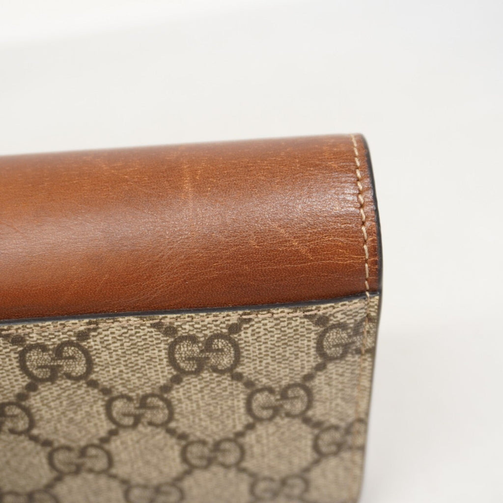 Gucci Brown Pvc Long Wallet (Bi-Fold) (Pre-Owned)