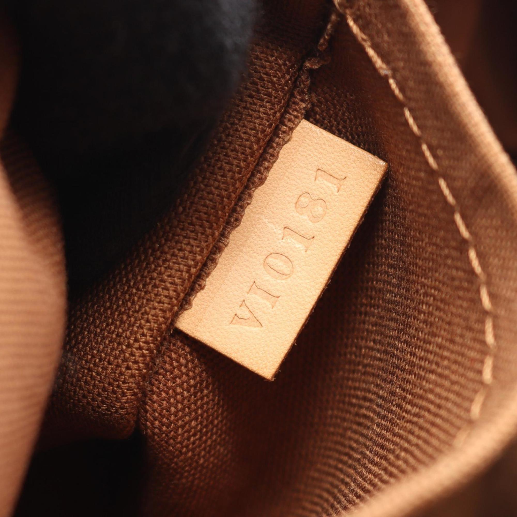 Louis Vuitton Brown Coated Canvas Leather Handbag