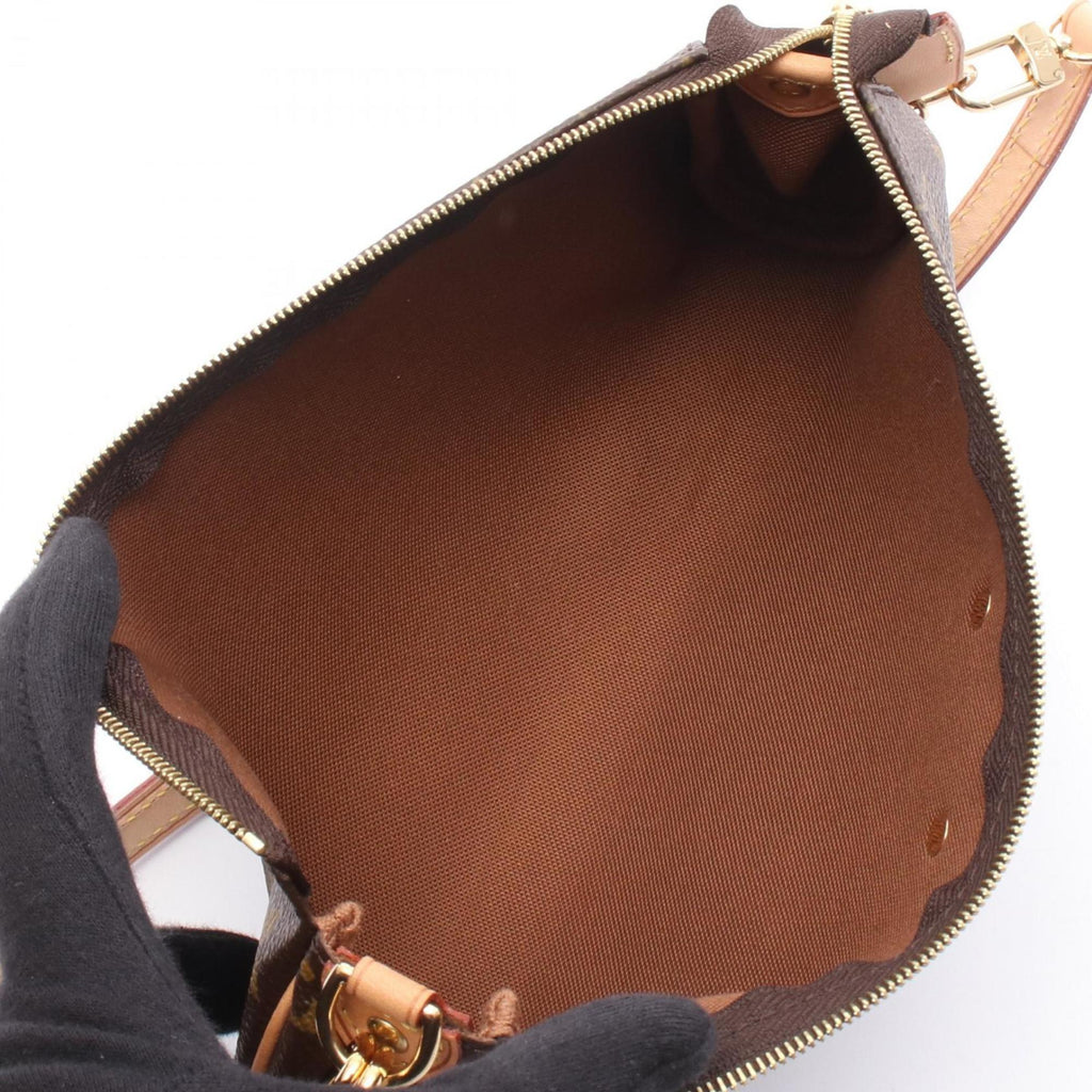 Louis Vuitton Brown Coated Canvas Leather Shoulder Bag