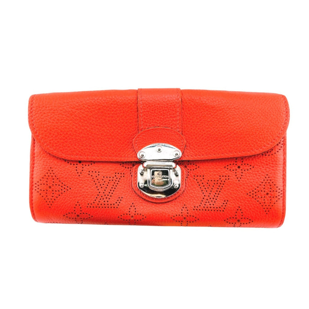 Louis Vuitton Corail Mahina Leather Long Wallet