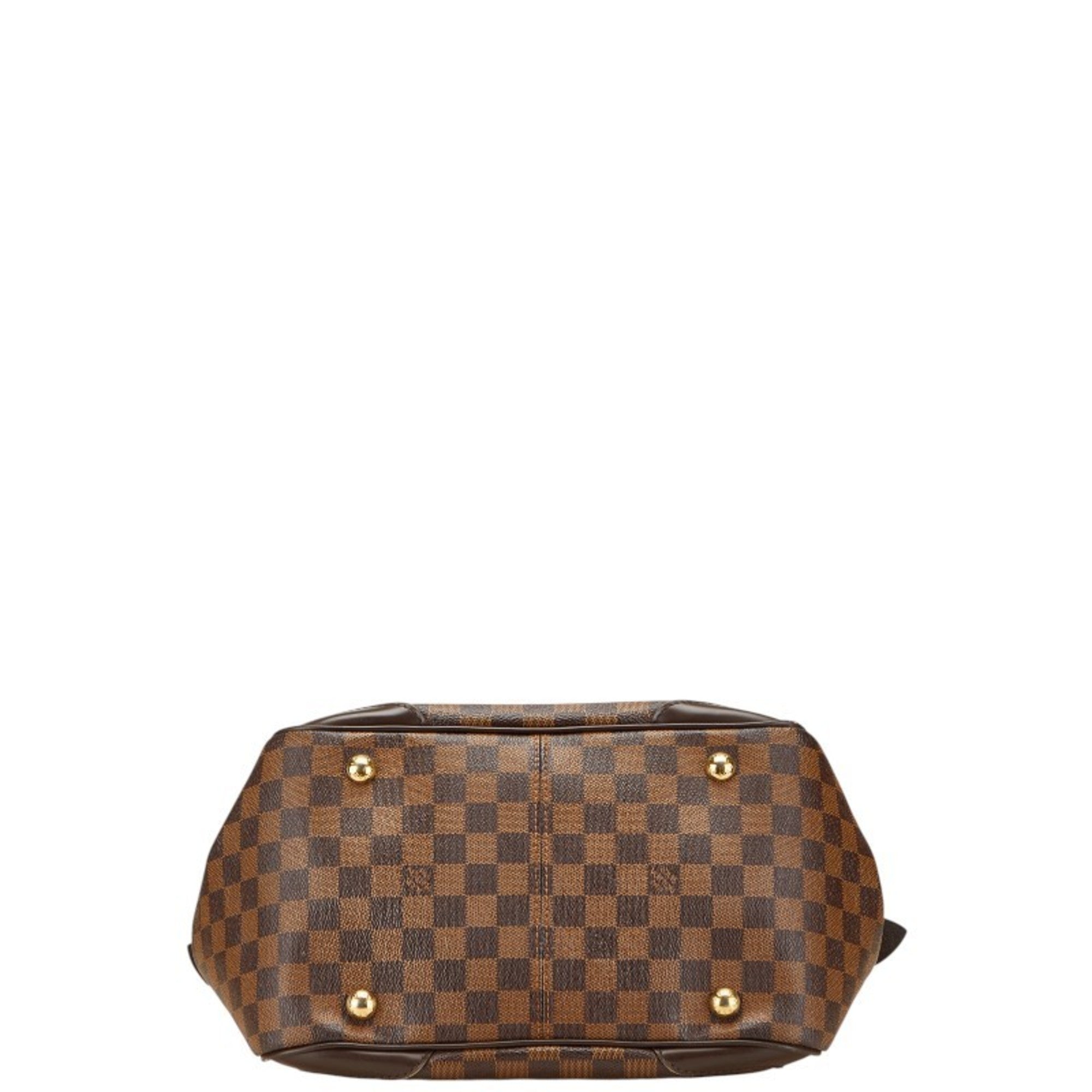 Louis Vuitton Damier Brown Pvc Leather Handbag