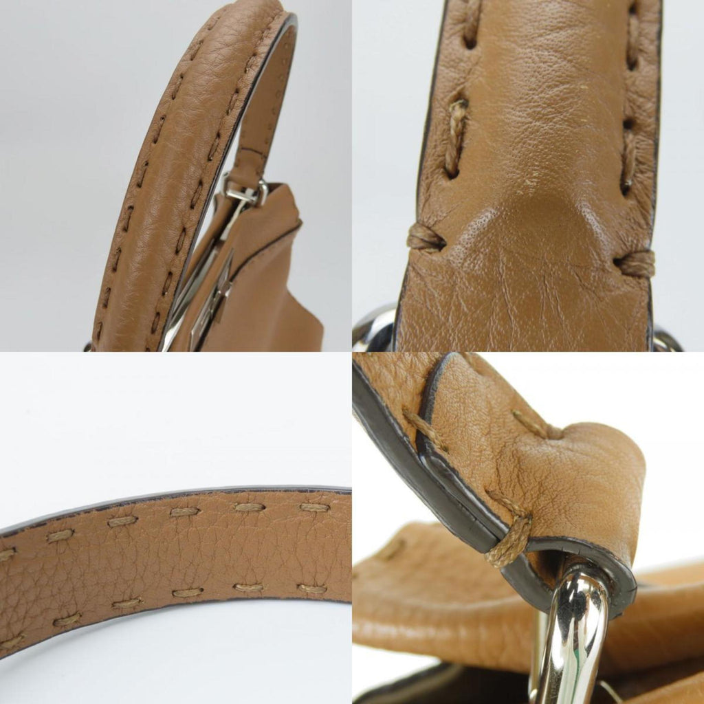Fendi Brown Leather Handbag Shoulder Bag