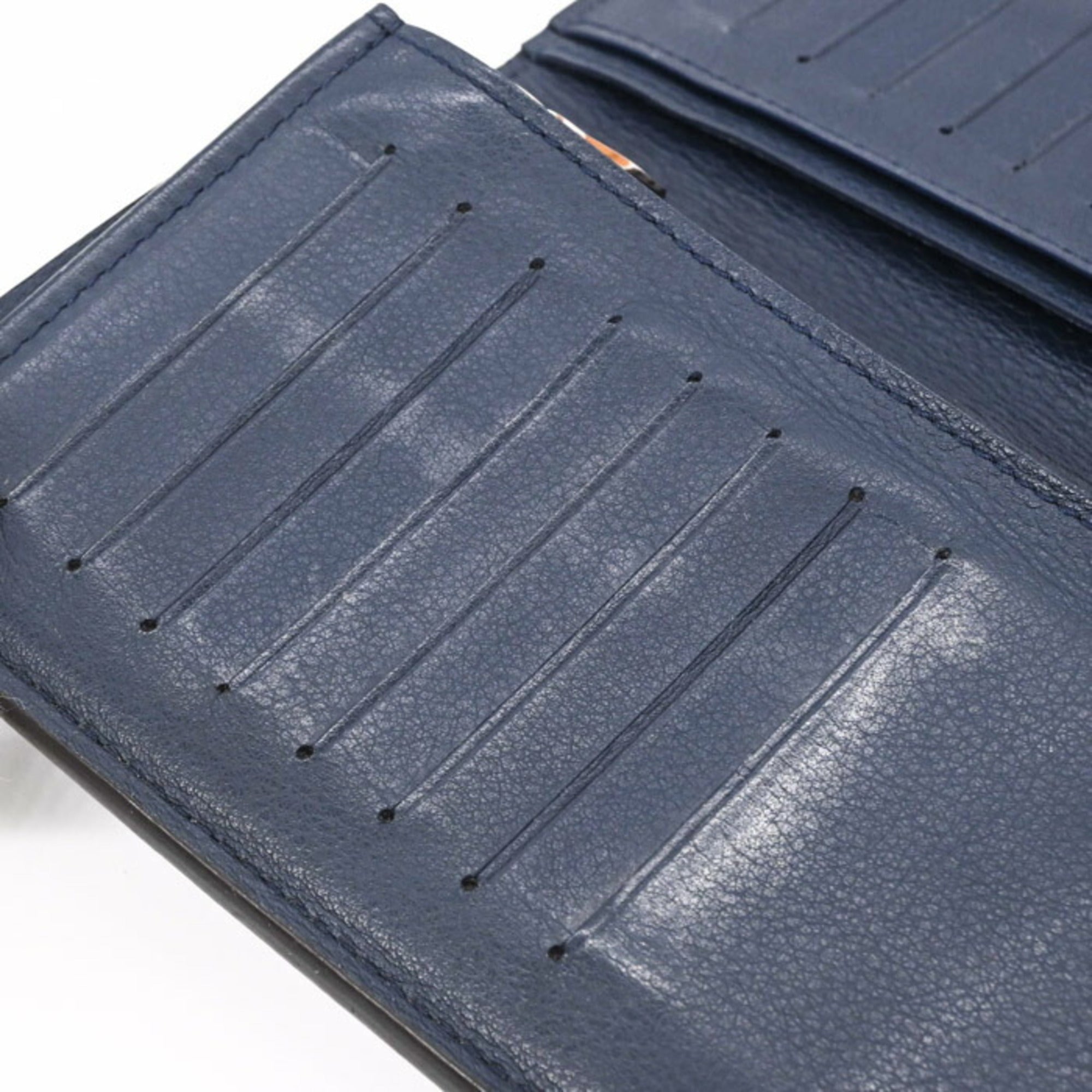 Louis Vuitton Navy Leather Long Wallet