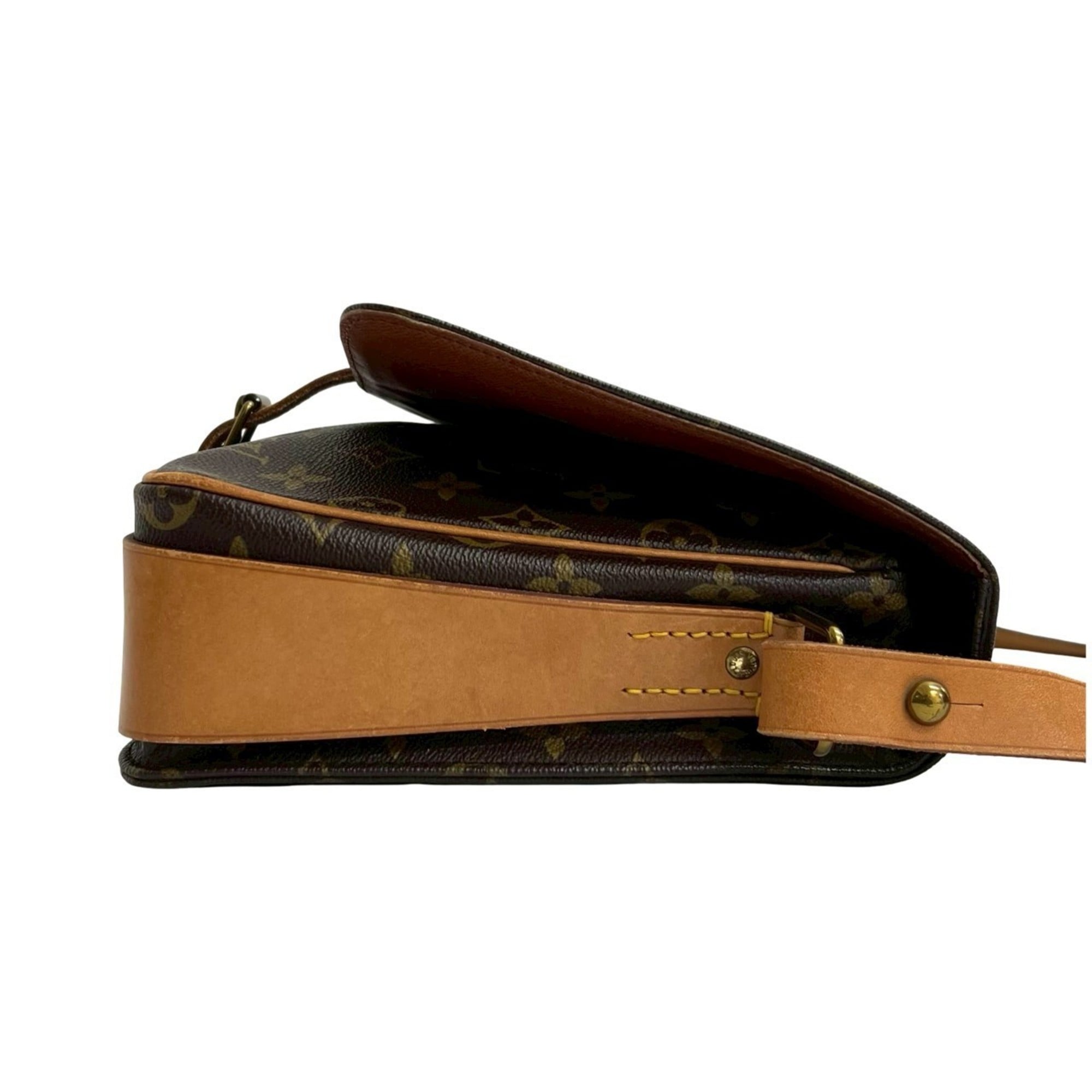Louis Vuitton Brown Leather Pvc Pochette Shoulder Bag