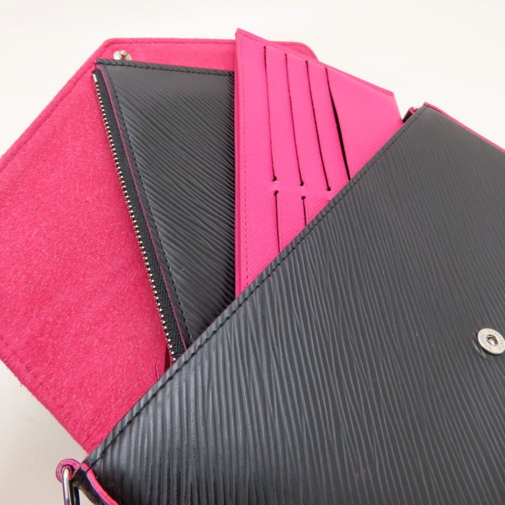 Louis Vuitton Hot Pink Noir Leather Pochette