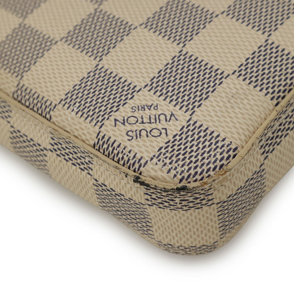 Louis Vuitton Damier Azur Ivory Damier Azur Clutch Bag Pochette Shoulder Bag