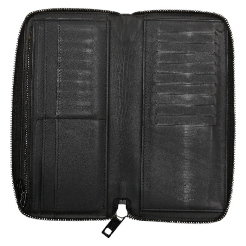 Louis Vuitton Black Noir Leather Long Wallet