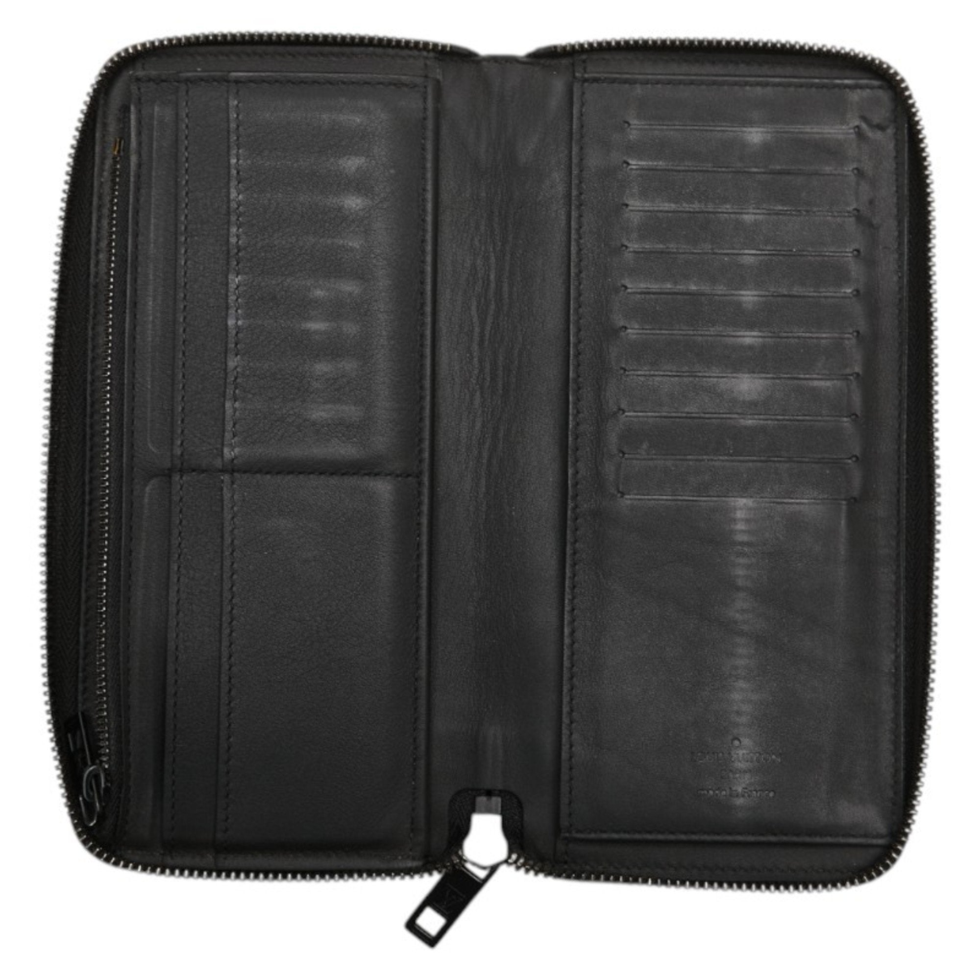 Louis Vuitton Black Noir Leather Long Wallet