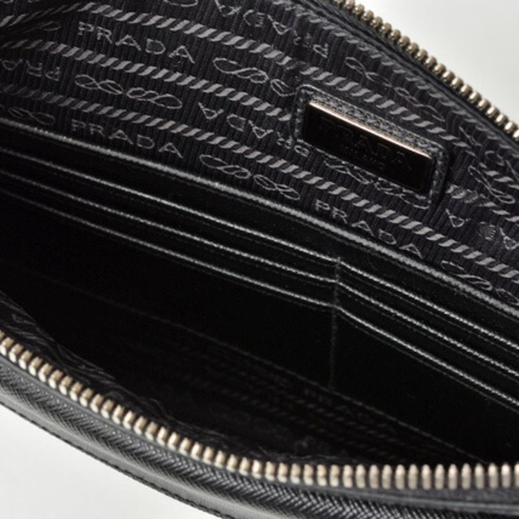 Prada Black Saffiano Clutch Bag Pouch