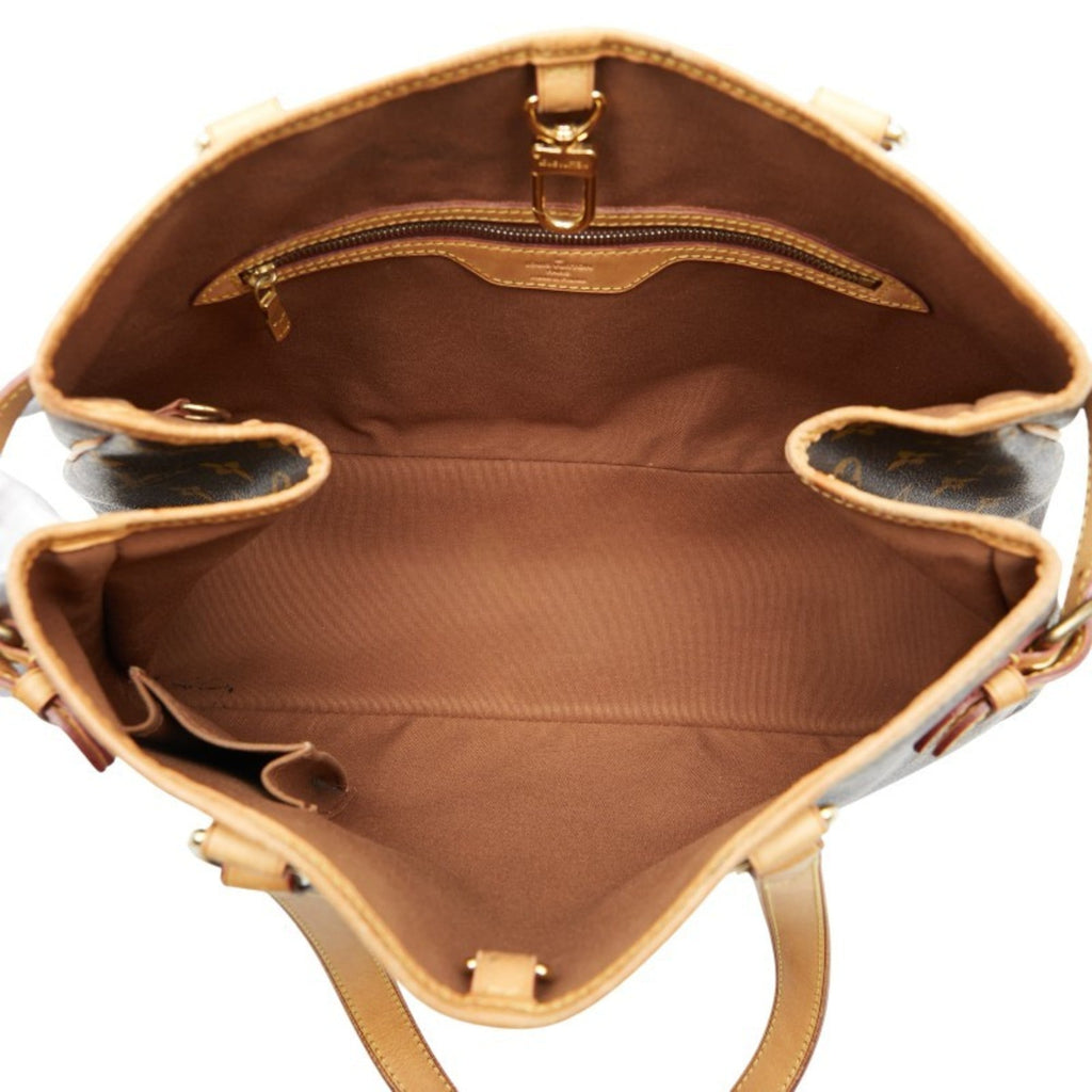 Louis Vuitton Brown Pvc Leather Shoulder Bag Tote Bag
