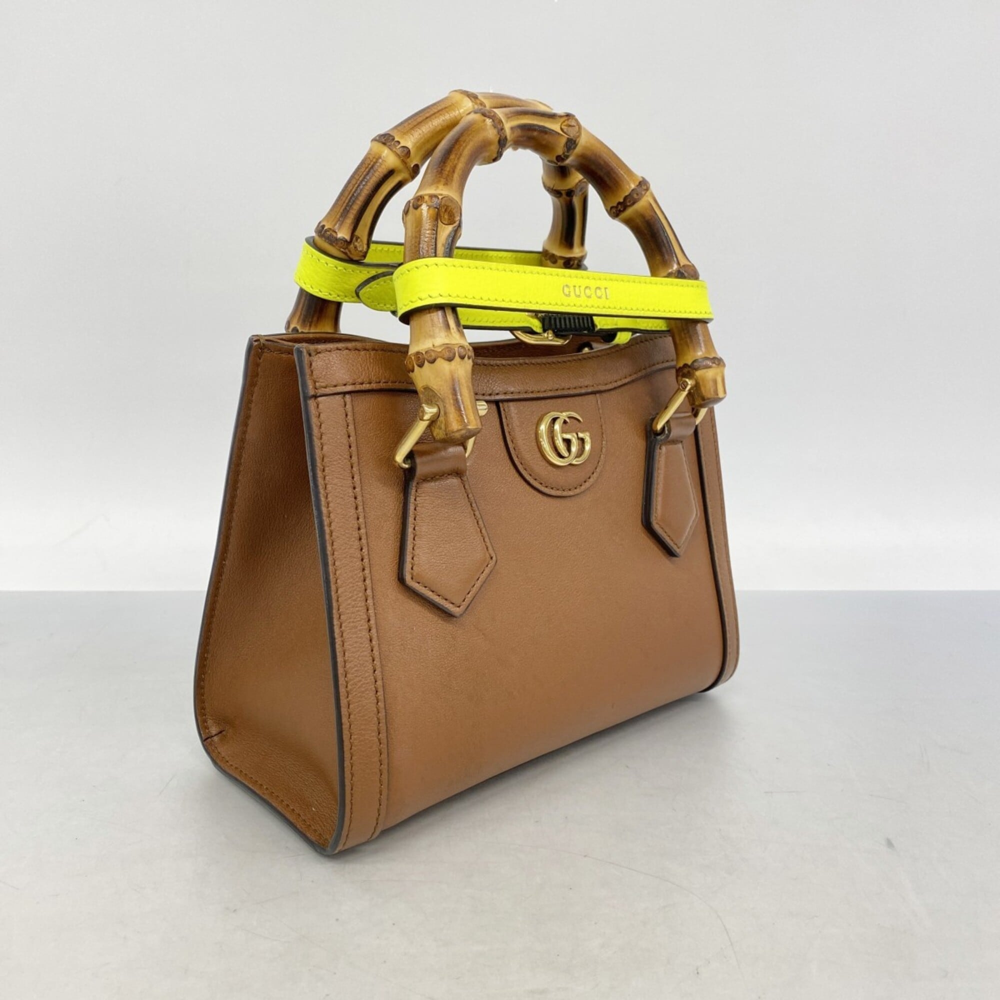 Gucci Brown Leather Handbag (Pre-Owned)