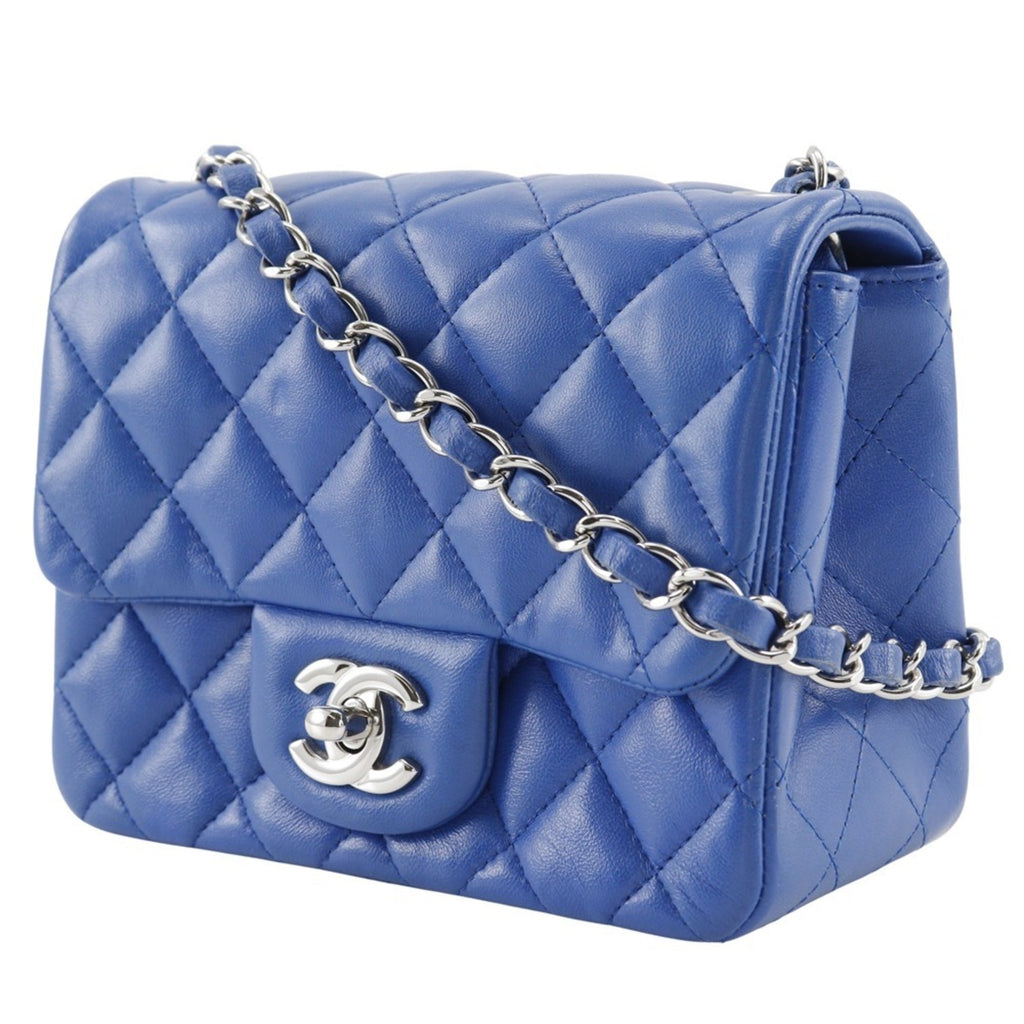 Chanel Blue Leather Shoulder Bag