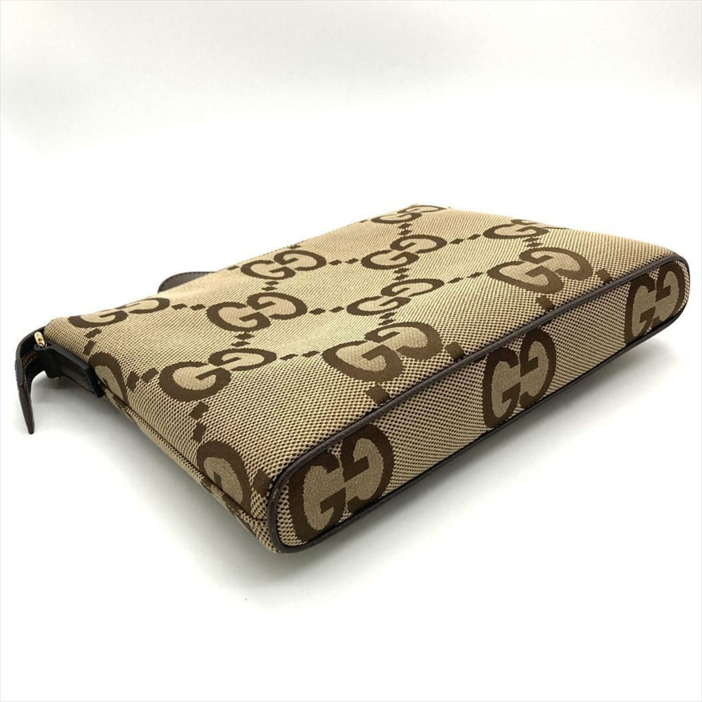 Gucci Beige Gg Canvas Canvas Shoulder Bag (Pre-Owned)