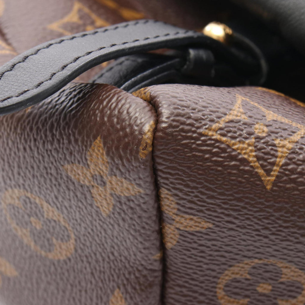 Louis Vuitton Black Brown Pvc Coated Canvas Leather Backpack