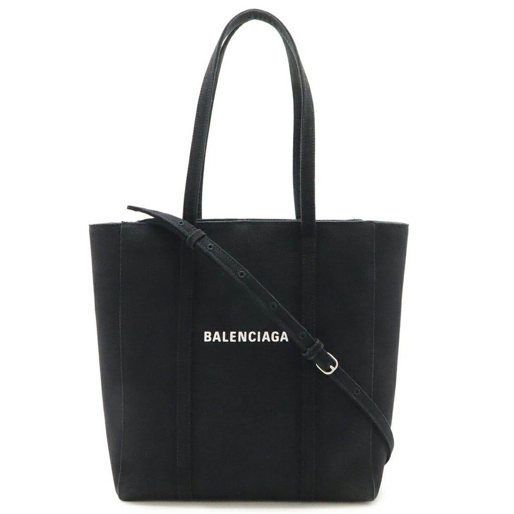 Balenciaga Black Canvas Shoulder Bag Tote