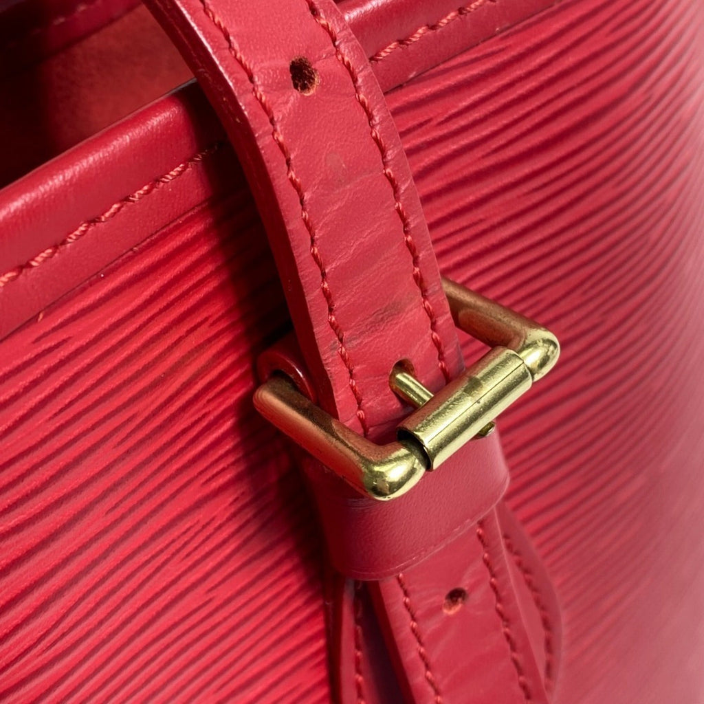 Louis Vuitton Red Color Rouge Epi Leather Pouch Shoulder Bag