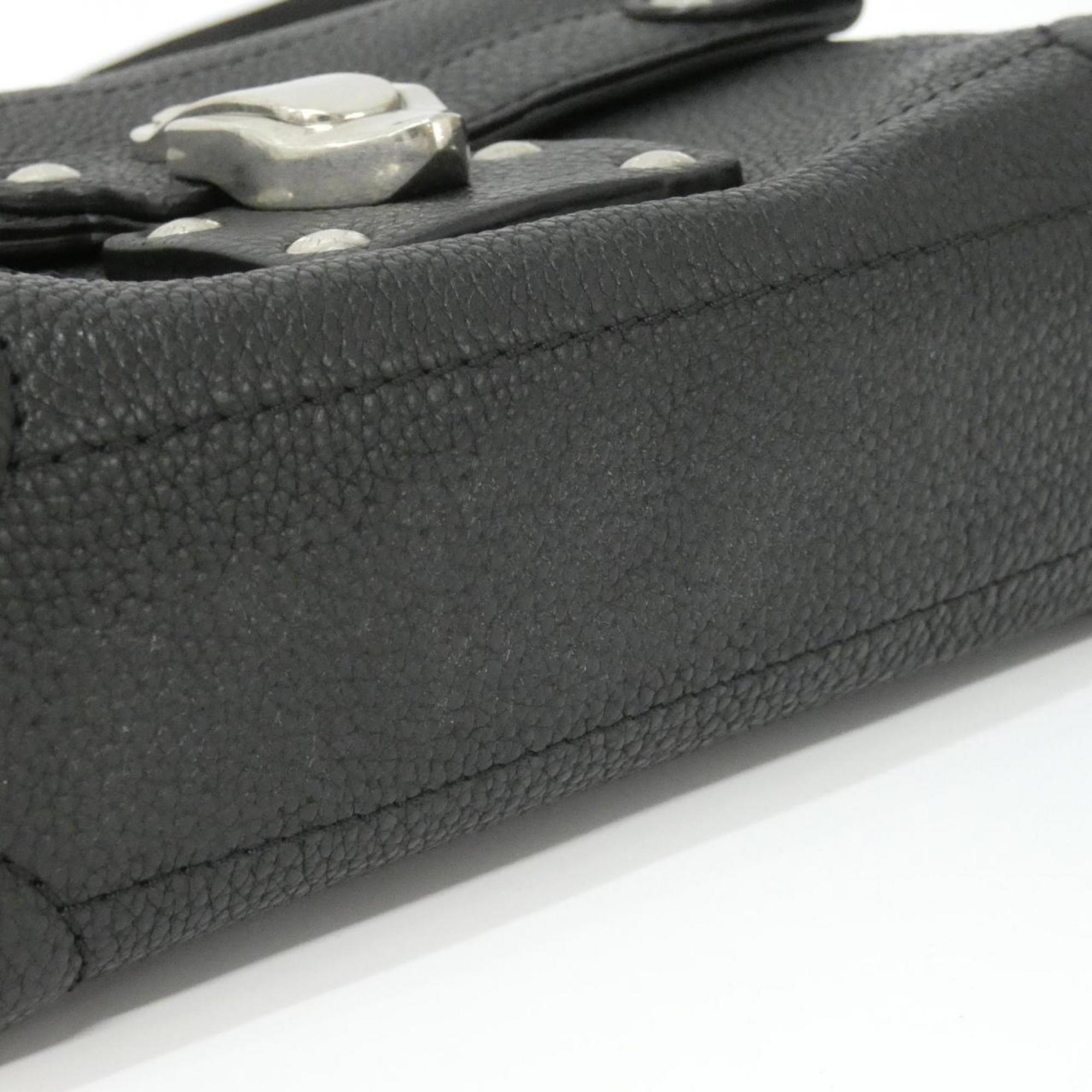 Louis Vuitton Black Leather Shoulder Bag