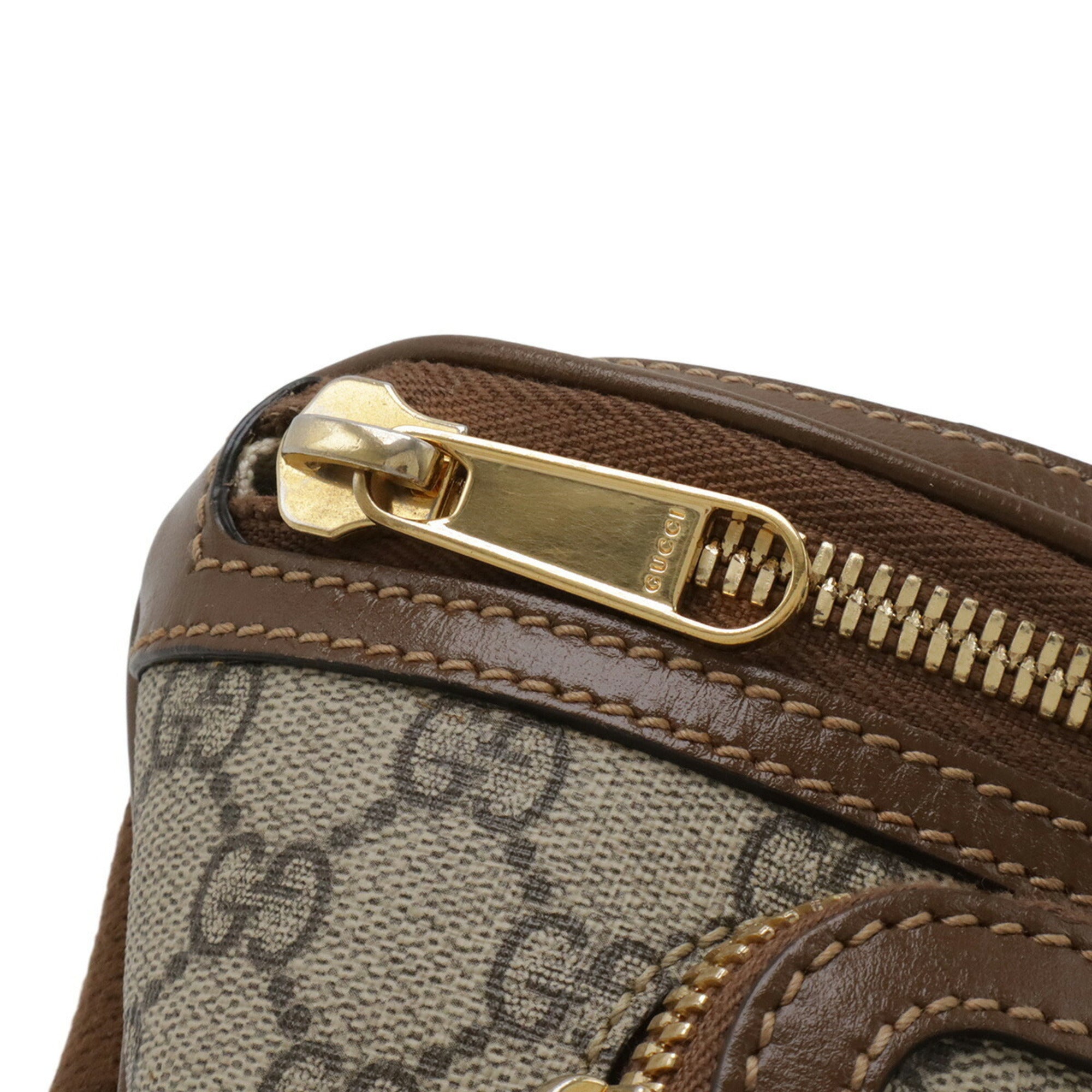 Gucci Beige Brown Leather Sling Bag (Pre-Owned)