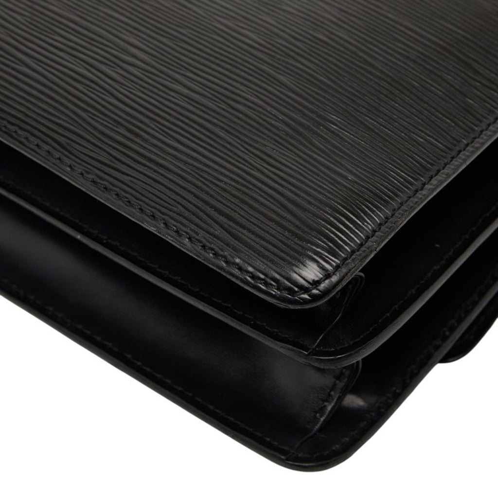 Louis Vuitton Black Noir Cuir Ombre Leather Shoulder Bag