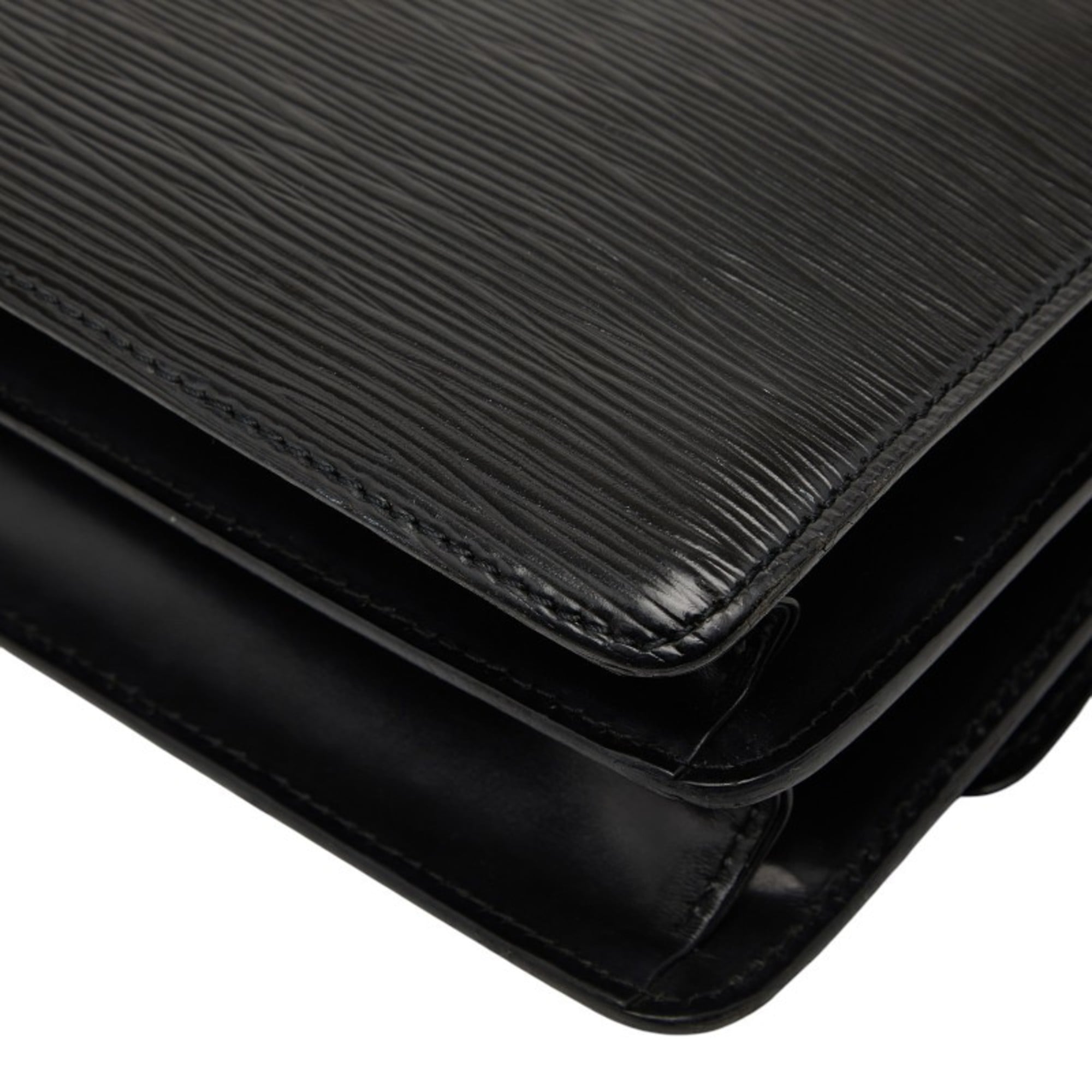 Louis Vuitton Black Noir Cuir Ombre Leather Shoulder Bag