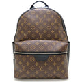 Louis Vuitton Black Brown Canvas Leather Backpack