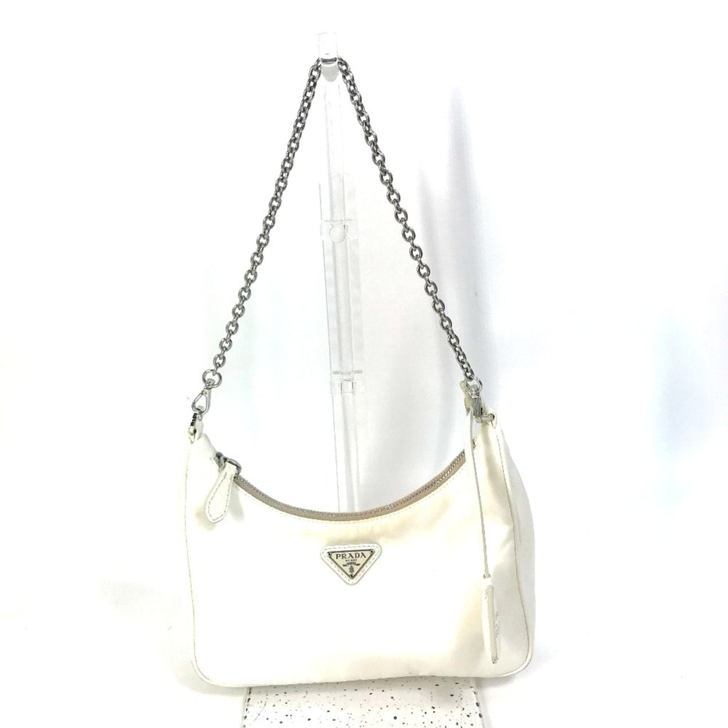 Prada White Cloth Shoulder Bag