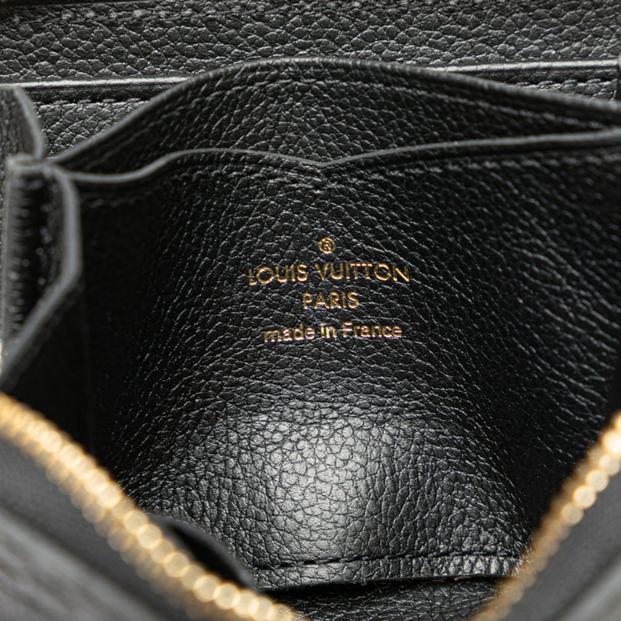 Louis Vuitton Black Noir Leather Coin Purse/Coin Case
