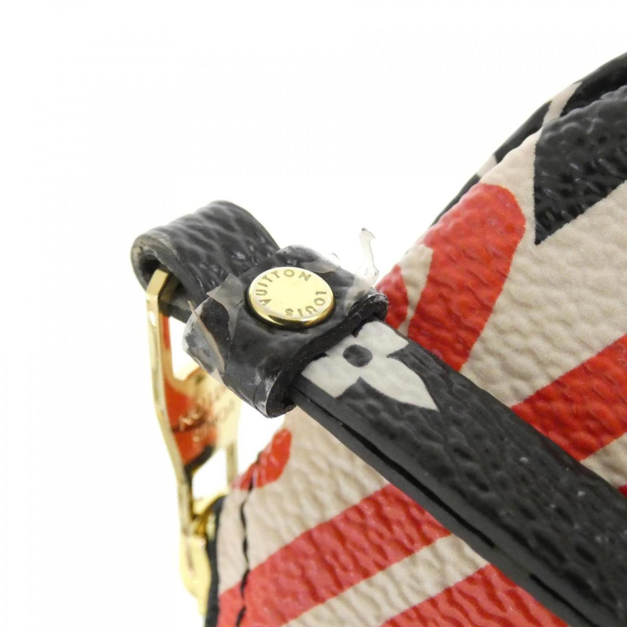 Louis Vuitton Cream Red Color Rouge Coated Canvas Coin Purse/Coin Case
