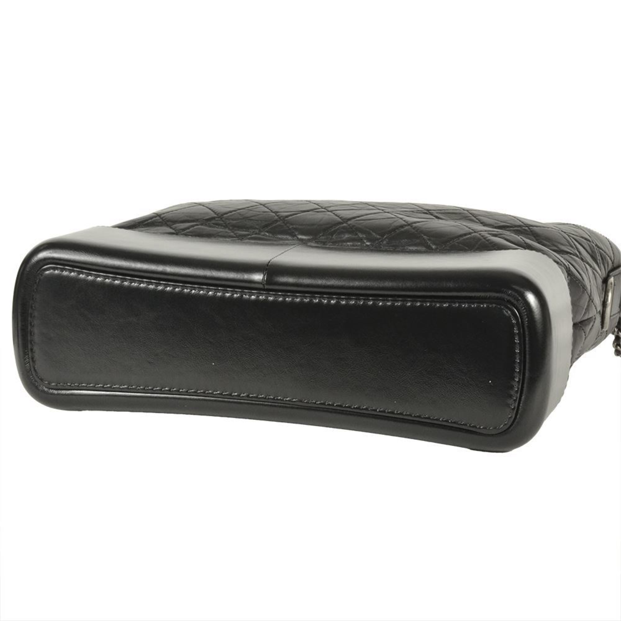 Chanel Gabriel Black Leather Shoulder Bag